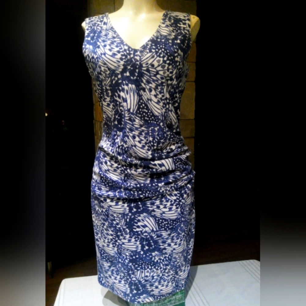Kaffe blue & white dress. Size M
